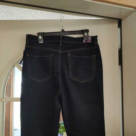 New Gloria Vanderbilt Amanda Rinse Noir Skinny Yoga Stretch Jeans Womens 14 - Picture 3 of 3